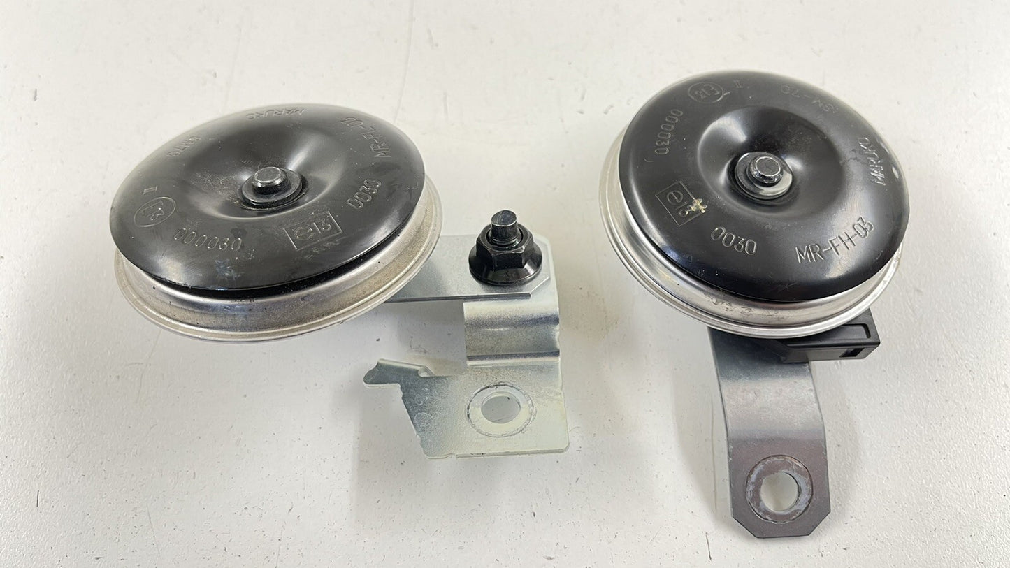 22-23 SUBARU WRX LOW HIGH NOTE PITCH TONE HORN SIREN ALARM SIGNAL PAIR OEM
