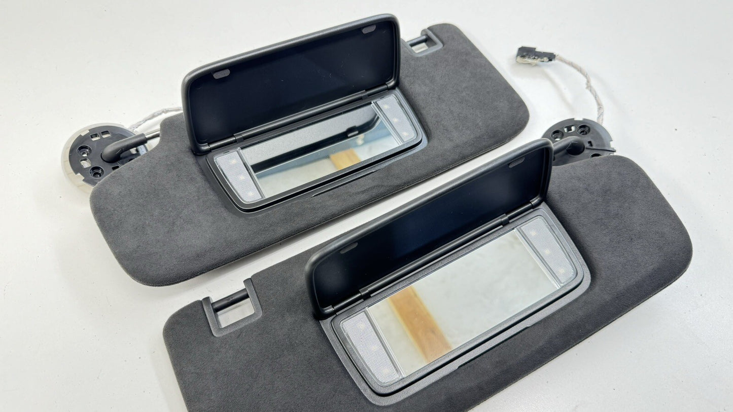 22-23 CADILLAC CT4 V BLACKWING LEFT & RIGHT SUNVISOR SUN VISOR PAIR SUEDE OEM
