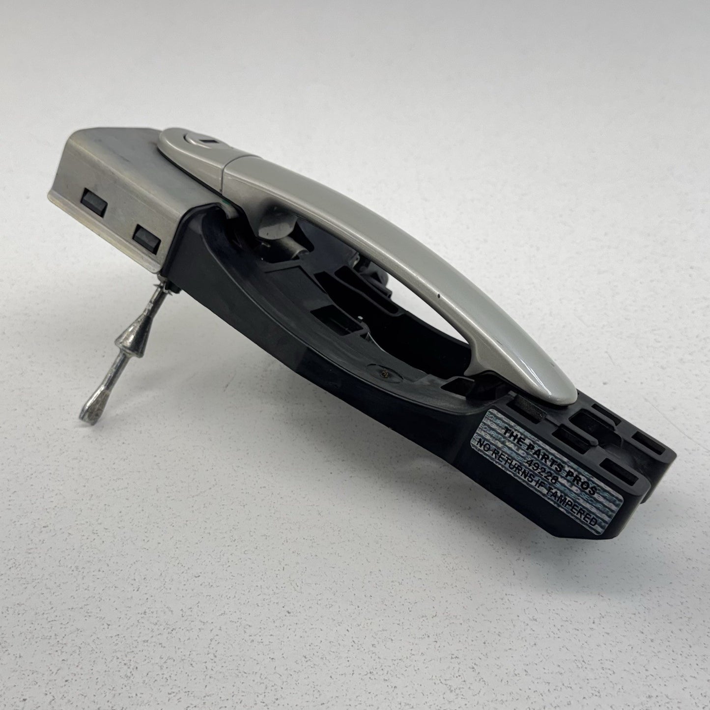 08-15 Audi TT Driver Left Exterior Door Handle Assembly Ice Silver OEM