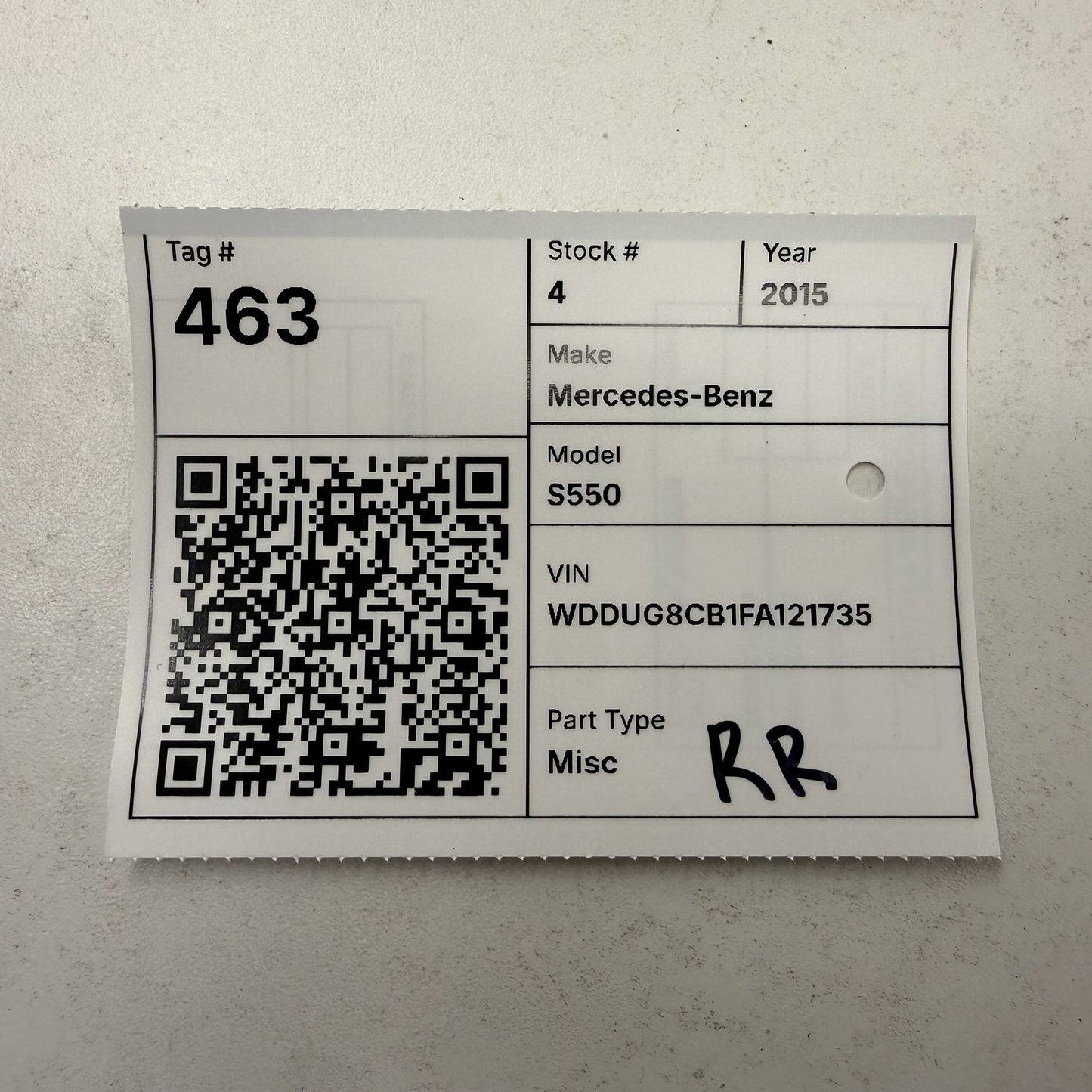 2014-2017 Mercedes-Benz S550 W222 Right Rear Exterior Door Handle Keyless Go OEM