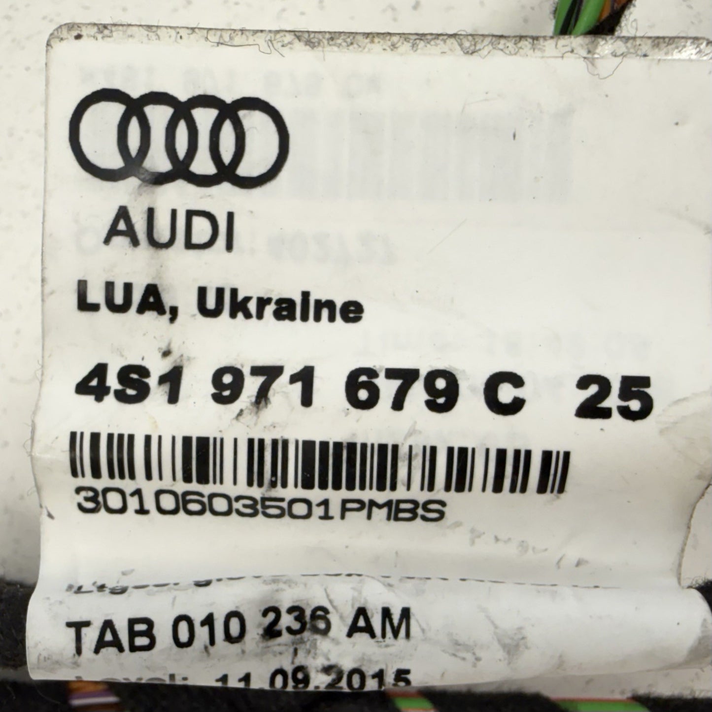 17-23 Audi R8 Dashboard Dash Instrument Panel Wire Wiring Harness 4S1971277E OEM