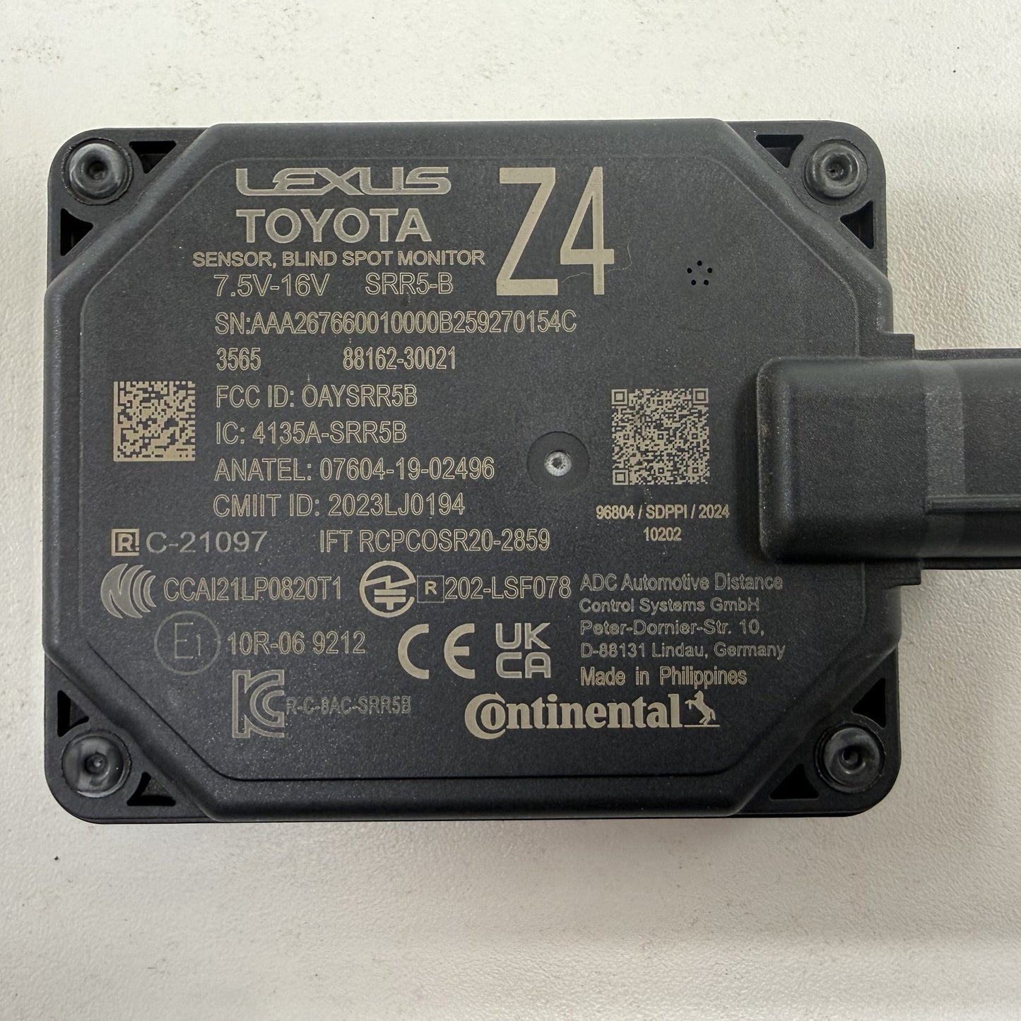 2023-2026 Toyota Prius Right Rear Blind Spot Radar Sensor 88162-30021 OEM