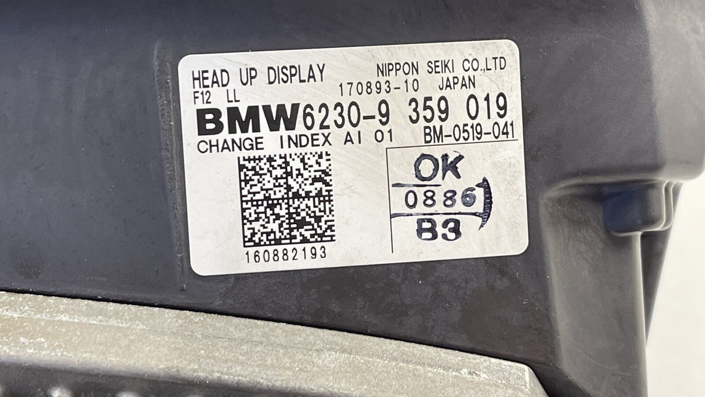 12-19 BMW M6 DASH HUD HEADS UP DISPLAY SCREEN PROJECTOR MODULE 9359019 OEM