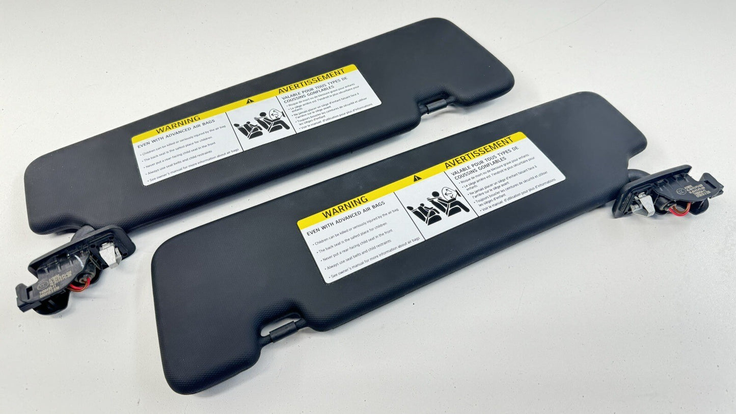 20-23 TOYOTA SUPRA LEFT RIGHT FRONT SUNVISOR SUN VISOR SHADE PAIR BLACK OEM