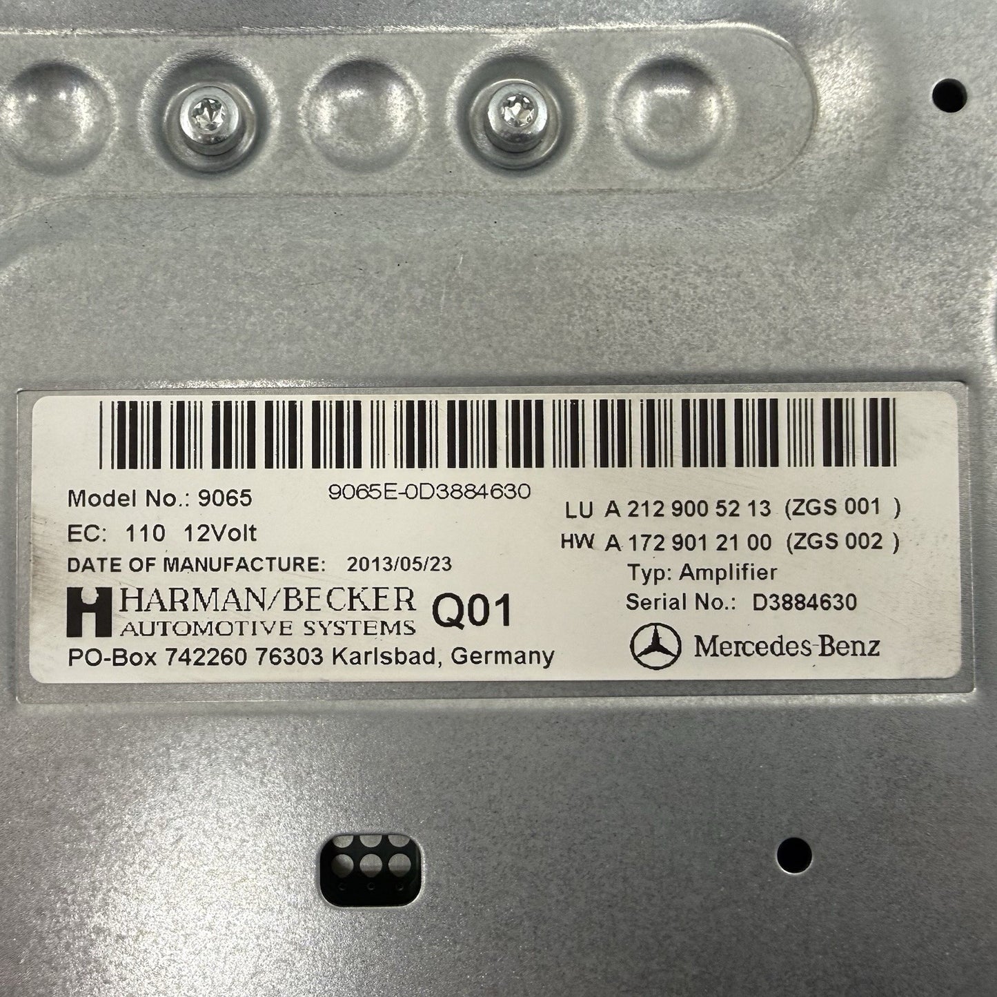 08-17 Mercedes W204 W212 W218 C E CLS Audio Sound Amplifier Amp 2129005213 OEM
