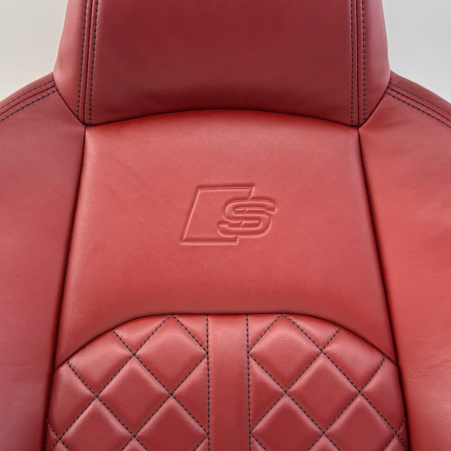 18-24 Audi S4 S5 Passenger Right Front Sport Seat Upper Cushion Magma Red OEM