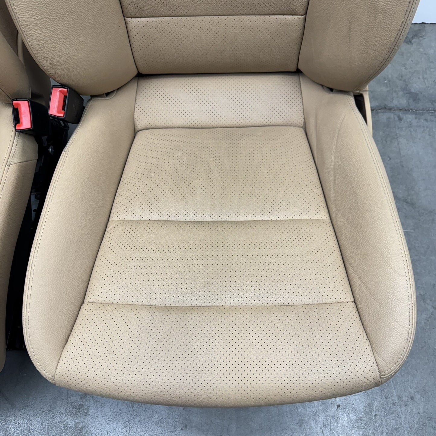 10-16 Porsche Panamera Front Seat Pair Power Memory Leather Luxor Beige OEM