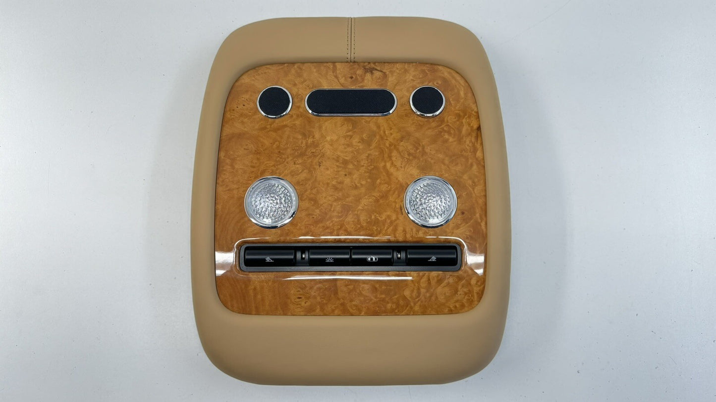 13-18 BENTLEY FLYING SPUR REAR OVERHEAD CONSOLE DOME LIGHT CONTROL PANEL OEM