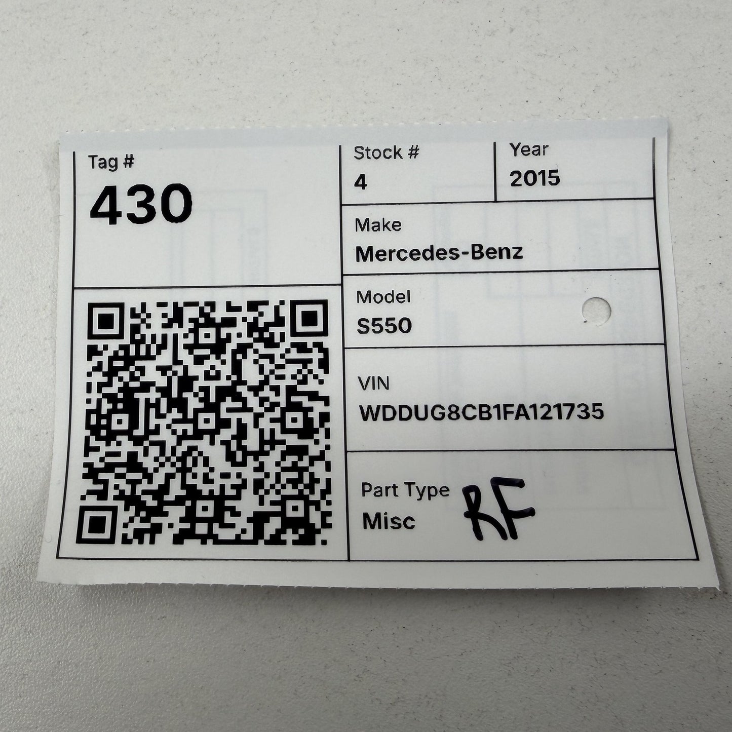 2014-2015 Mercedes-Benz S550 W222 Passenger Right Front Seat Airbag Air Bag OEM