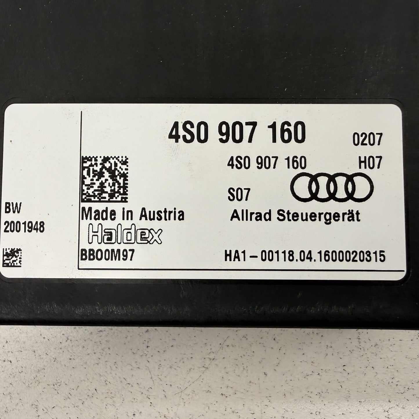 17-23 Audi R8 Haldex AWD Control Module Unit 4S0907160 OEM