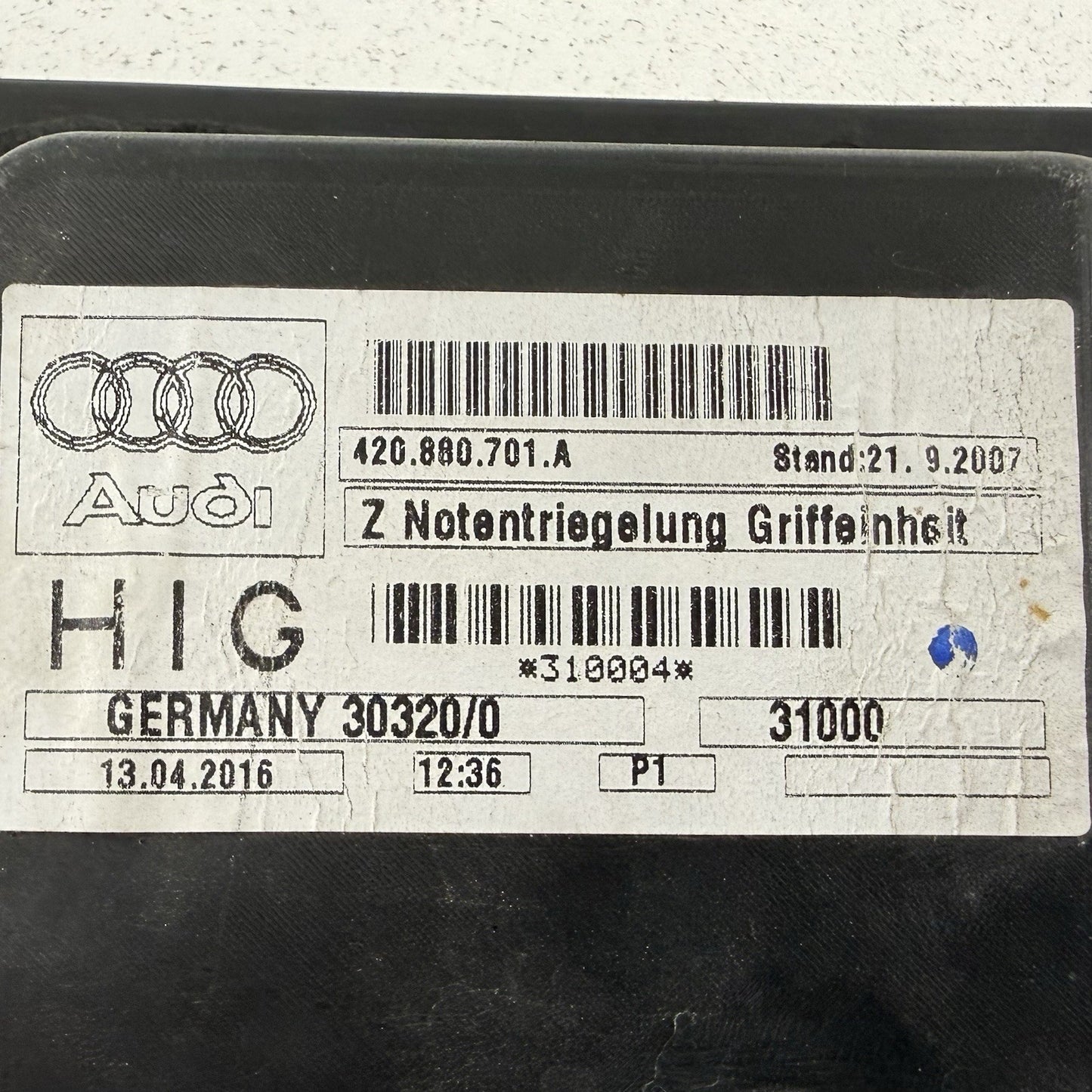 17-23 Audi R8 Front Hood Trunk Frunk Lock Latch Actuator Assembly 420880701A OEM