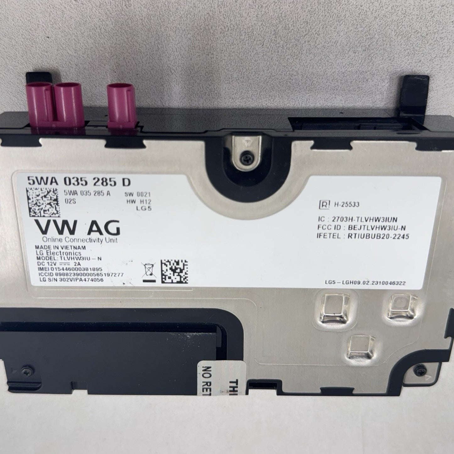 22-25 VOLKSWAGEN GOLF R MK8 MOBILE PHONE TELEMATICS COMMUNICATION MODULE OEM