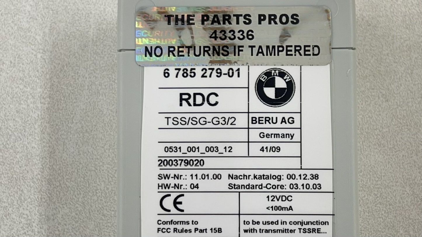 06-10 BMW M6 E63 E64 TPMS TIRE PRESSURE MONITORING SYSTEM MODULE 6785279 OEM