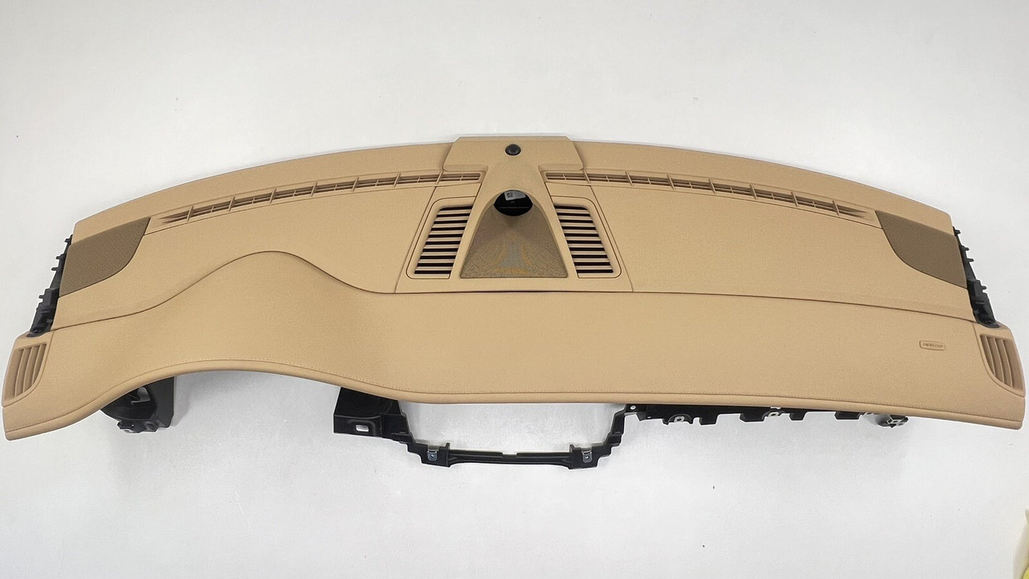 10-16 PORSCHE PANAMERA DASHBOARD INSTRUMENT PANEL COVER COMPLETE LUXOR BEIGE OEM