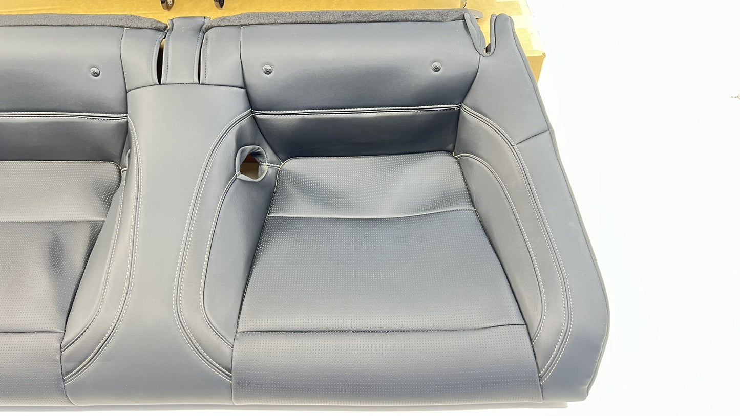 24-26 Ford Mustang GT Premium Rear Seat Set Upper & Lower Leather Black OEM