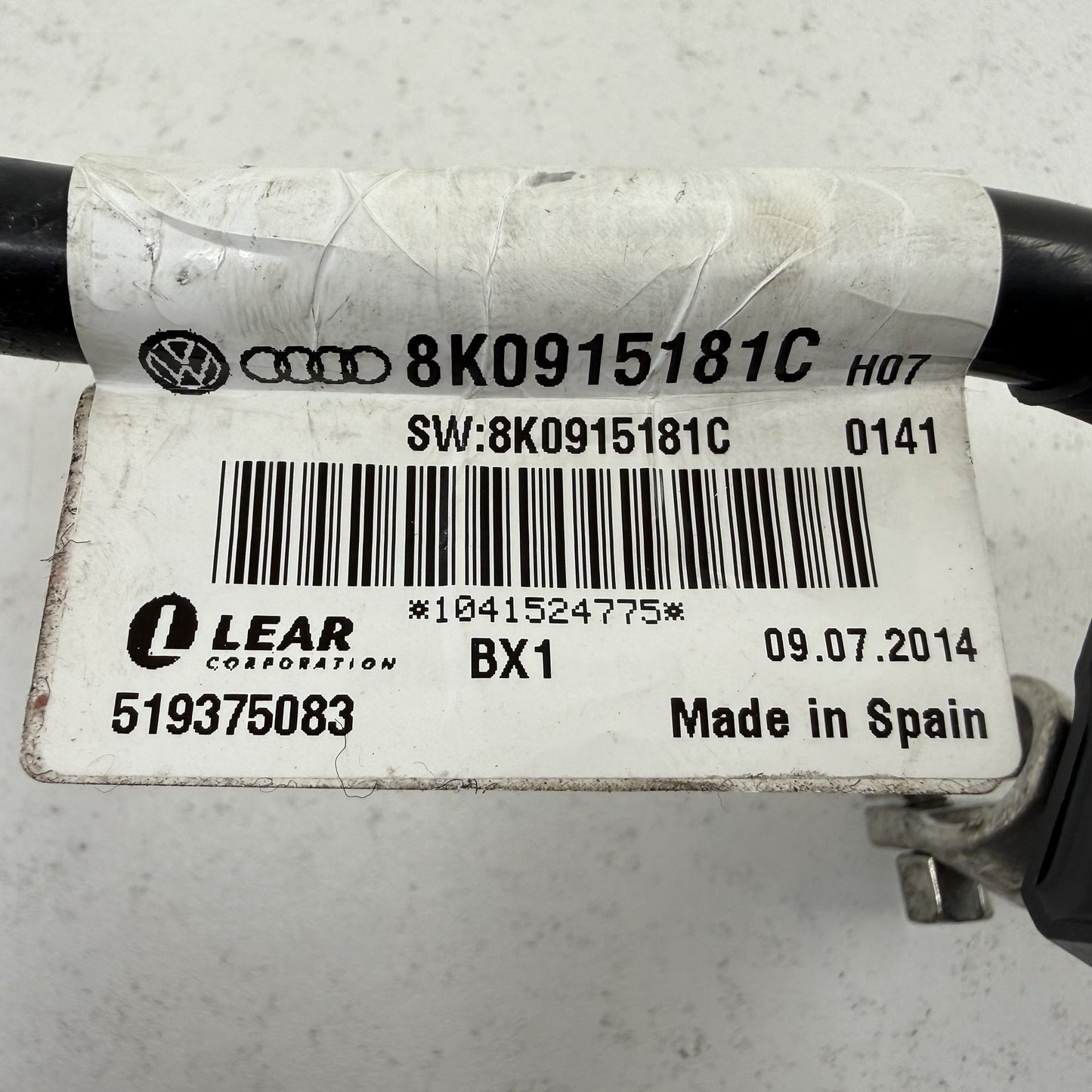 2014-2018 Bentley Flying Spur Negative Battery Terminal Ground Cable Sensor OEM