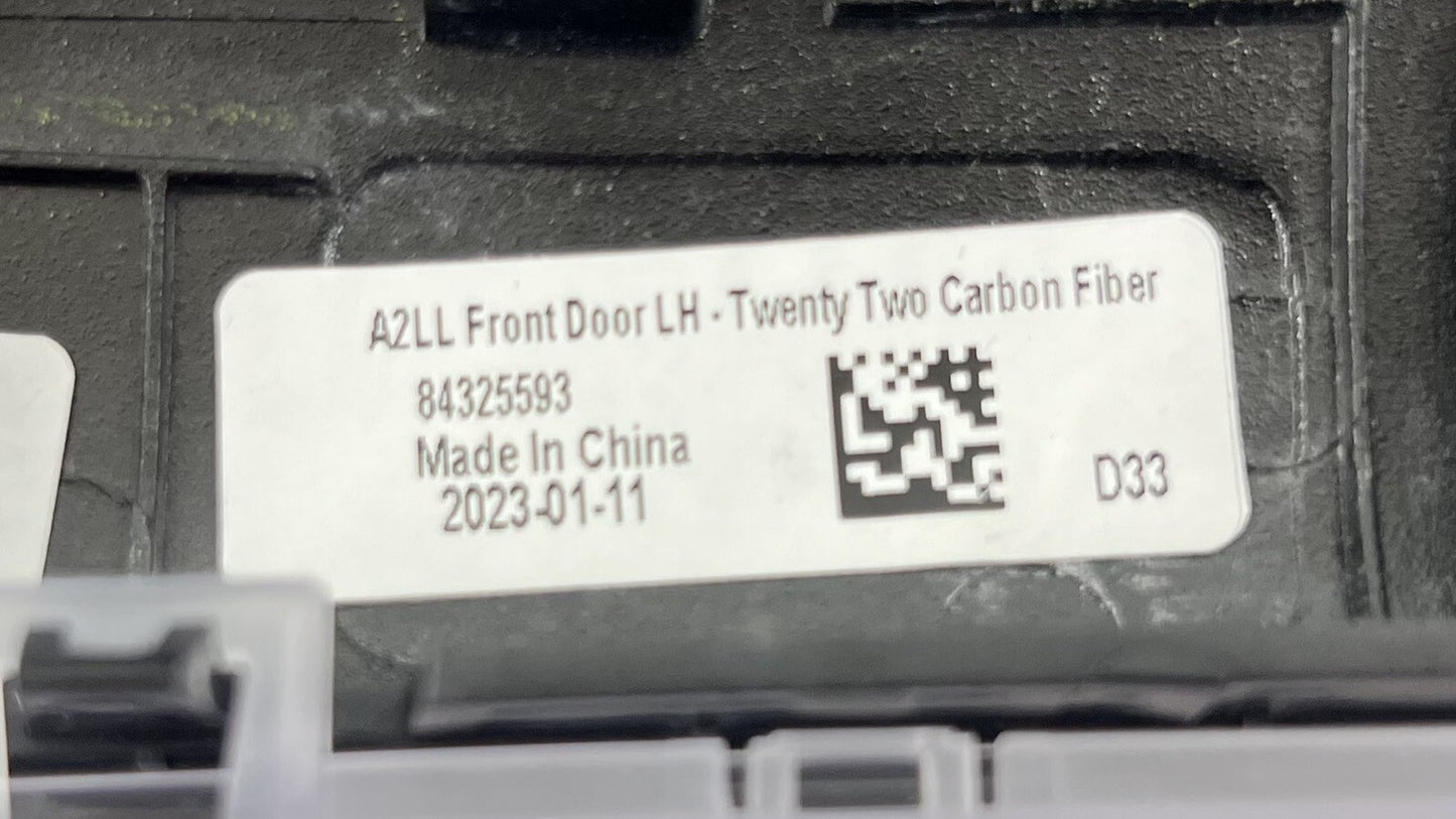 22-24 Cadillac CT5 V Blackwing Carbon Fiber Door Panel & Dash Trim Set OEM