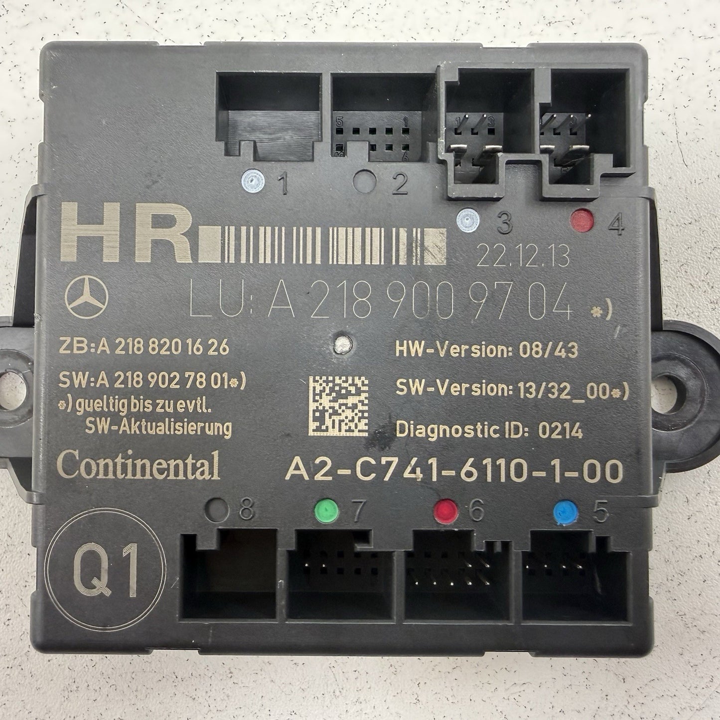 12-18 Mercedes W218 CLS550 Right Rear Door Control Module 2189009704 OEM