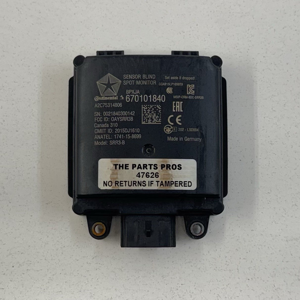 17-24 Maserati Ghibli Rear Blind Spot Sensor Radar Monitor Module 670101840 OEM