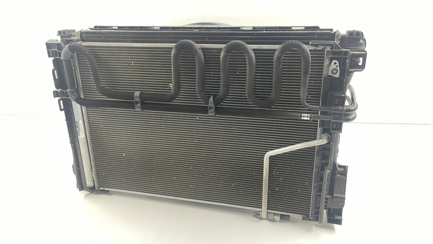 10-11 Mercedes W212 E350 4Matic Radiator Condenser Fan Assembly Complete OEM