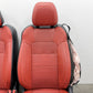 2015-2017 Ford Mustang GT Premium Front Seat Pair Leather Red Line OEM