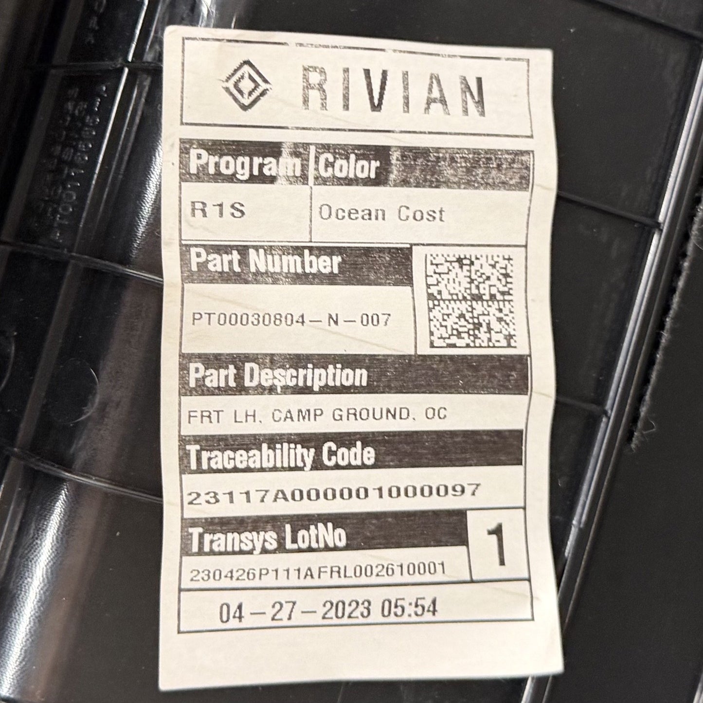 2022-2024 Rivian R1S Driver Left Front Seat Ocean Coast Leather OEM
