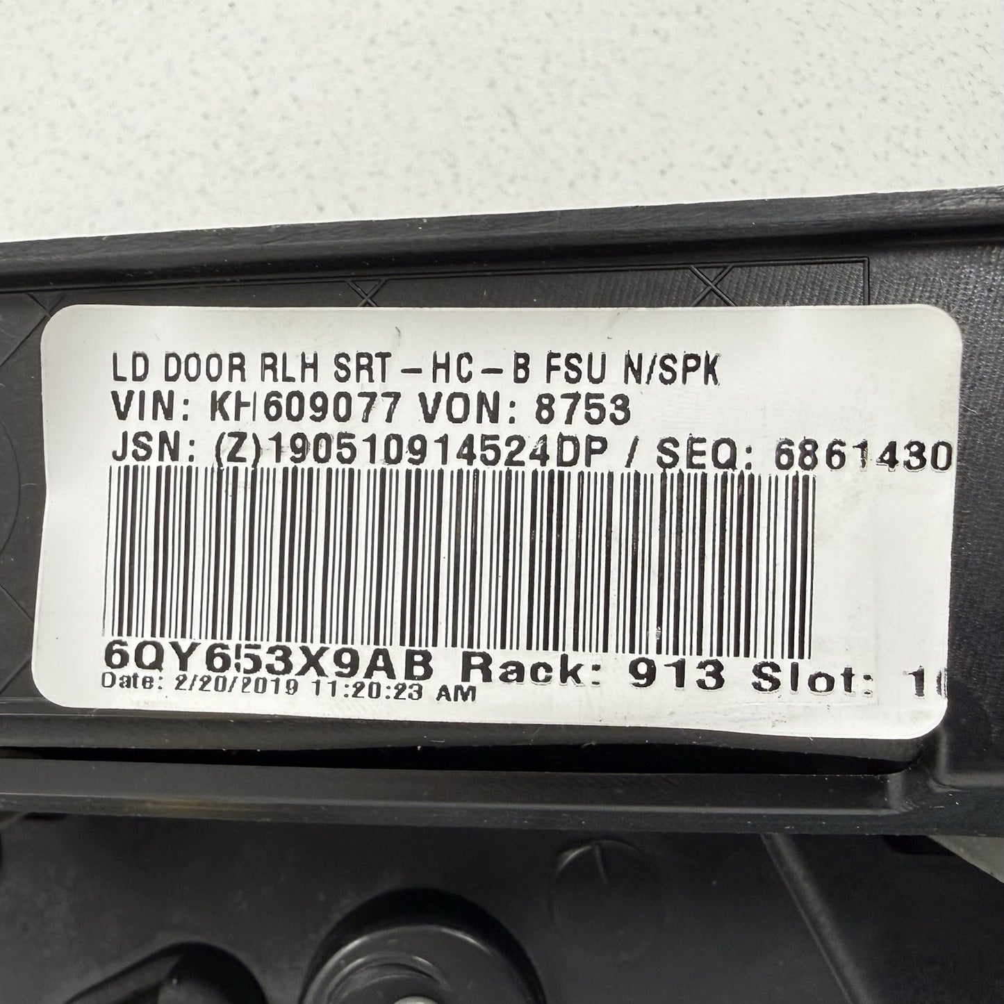 15-23 Dodge Charger Hellcat Driver Left Rear Door Panel Interior Trim Black OEM