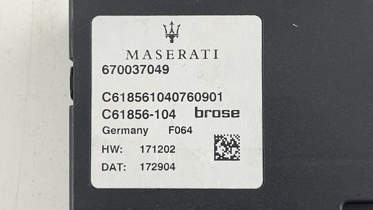 14-23 MASERATI QUATTROPORTE TRUNK HANDS FREE RELEASE MODULE 670037049 OEM