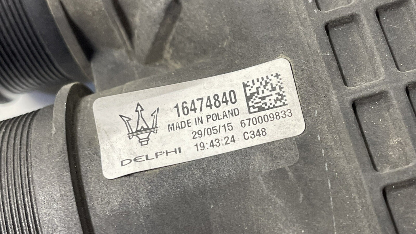 14-17 MASERATI QUATTROPORTE RIGHT TURBO INTERCOOLER W/ DUCT 670009833 OEM