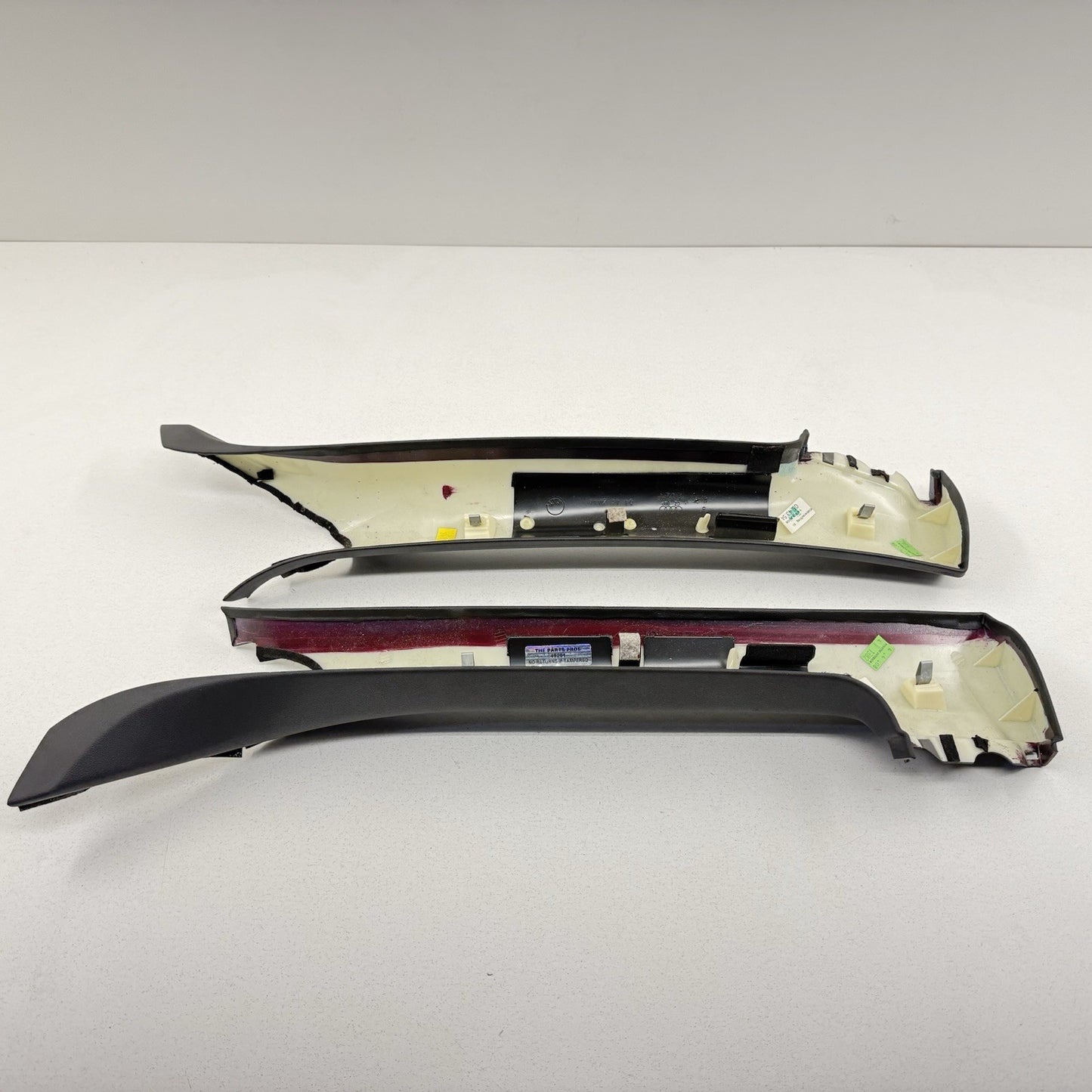 08-15 Audi TT Convertible Front A Pillar Trim Pair Left & Right Black OEM
