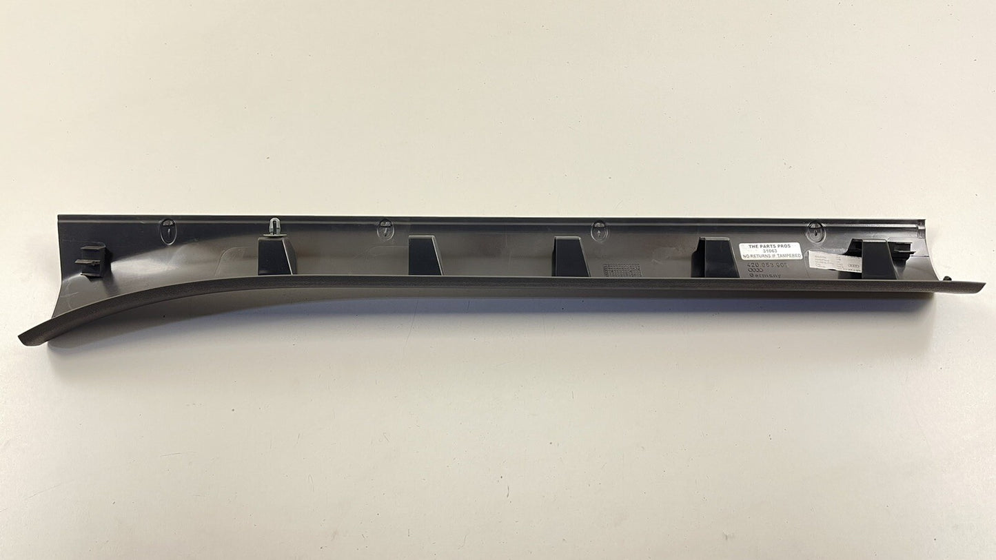 08-15 AUDI R8 SPYDER DRIVER LEFT INNER DOOR SILL SCUFF PLATE COVER TRIM OEM