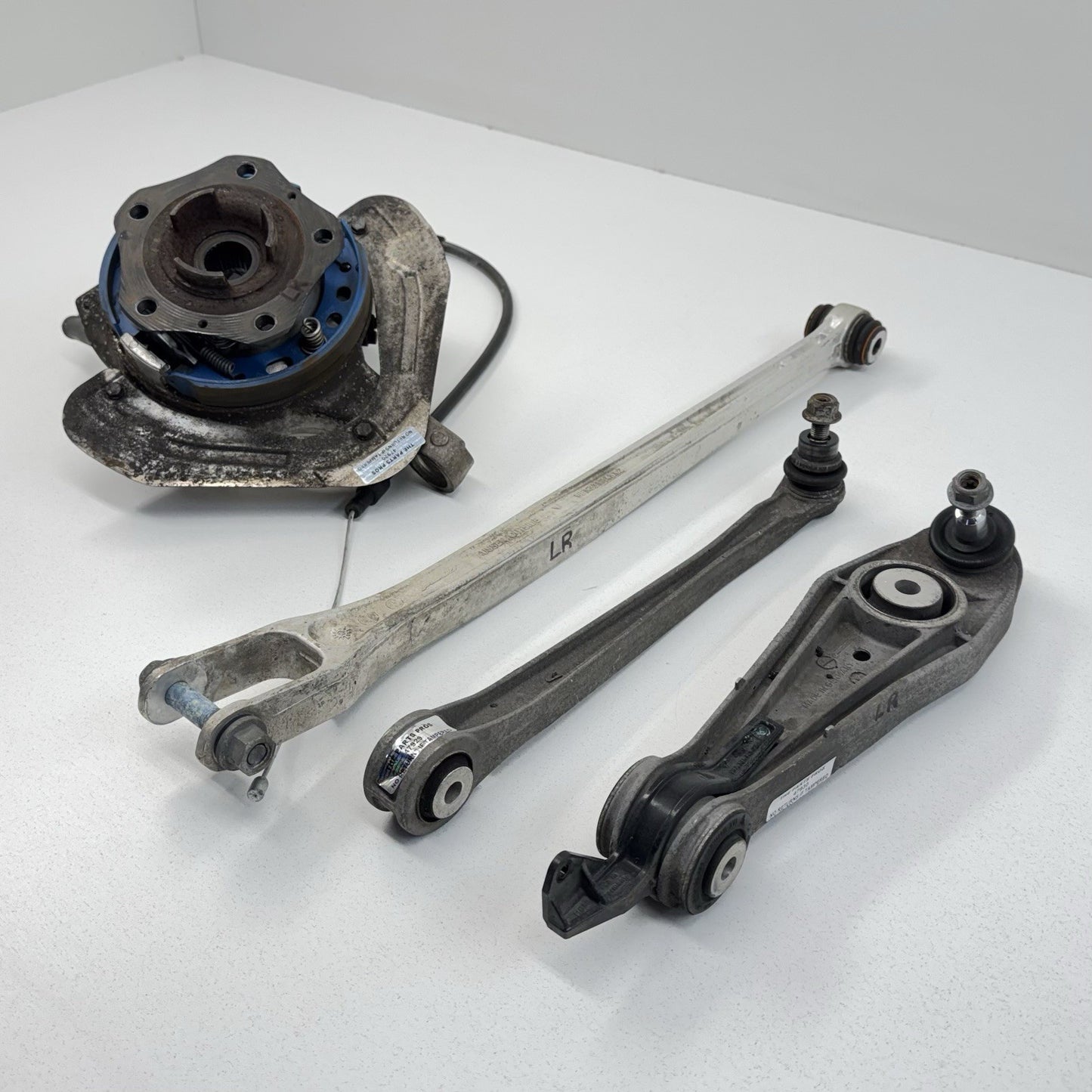 05-12 Porsche Boxster Cayman 987 Left Rear Knuckle Hub W/ Control Arm Set OEM