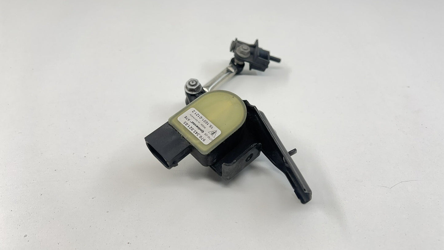 10-16 PORSCHE PANAMERA LEFT FRONT HEADLIGHT HEIGHT LEVEL SENSOR OEM