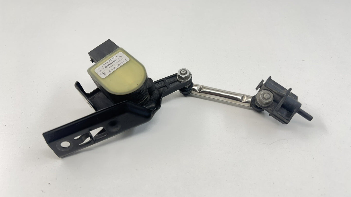 10-16 PORSCHE PANAMERA LEFT FRONT HEADLIGHT HEIGHT LEVEL SENSOR OEM