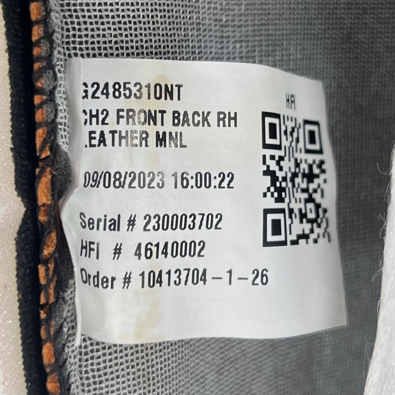 24-25 SUBARU CROSSTREK LIMITED RIGHT FRONT UPPER SEAT CUSHION COVER OEM