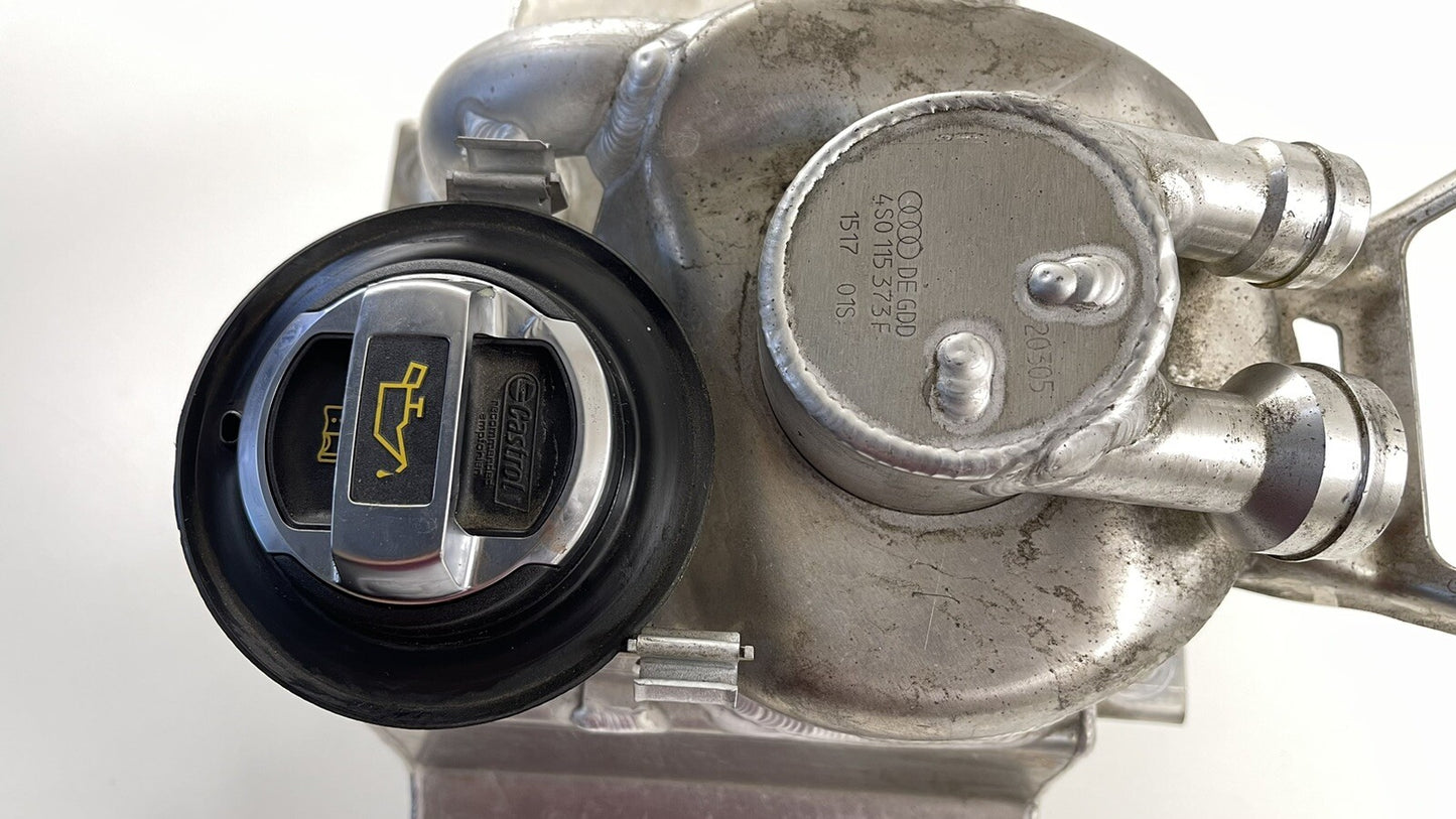 17-22 AUDI R8 PLUS OIL DRY SUMP CONTAINER RESERVOIR TANK BOTTLE W/ CAP OEM