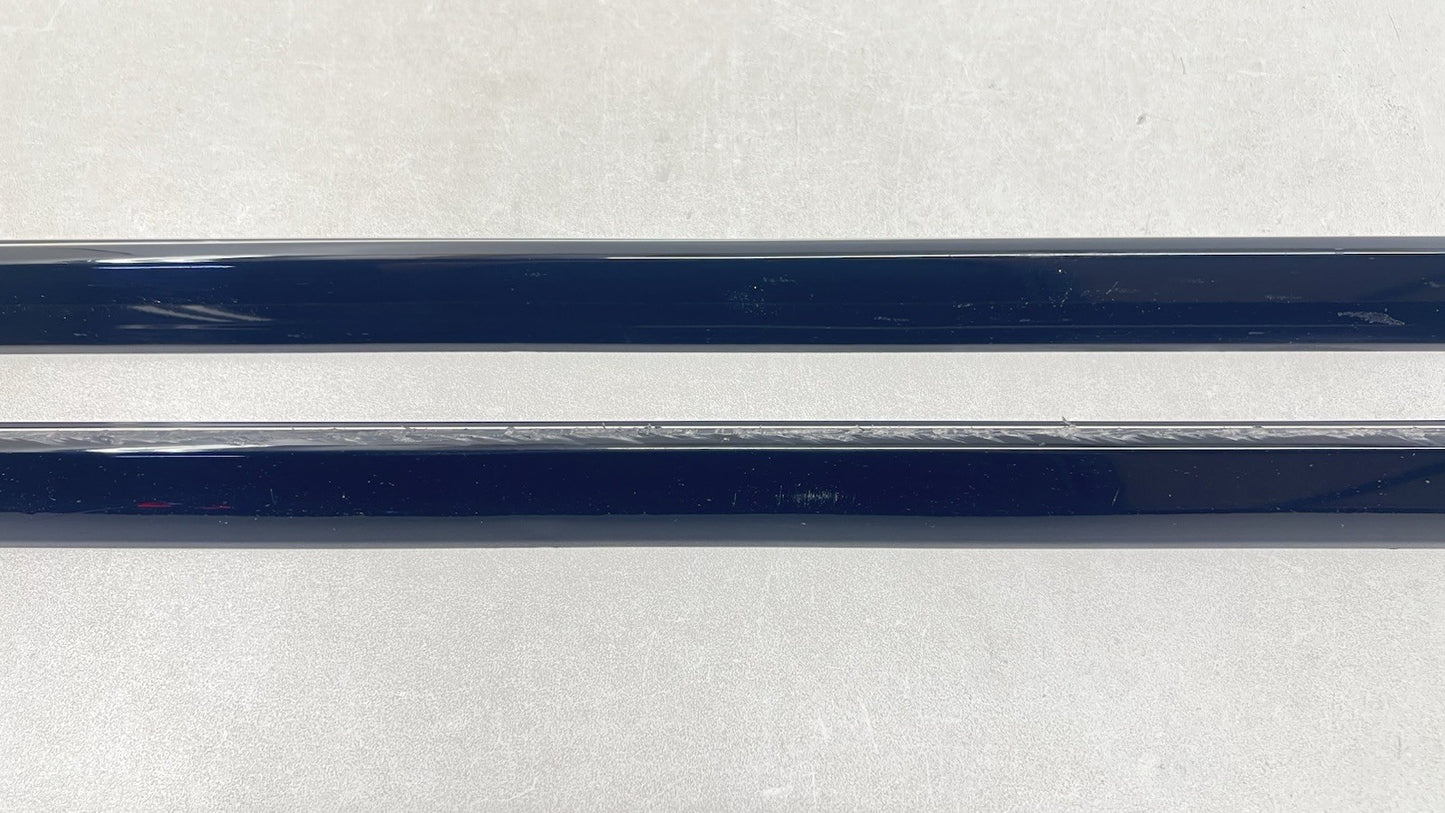 18-24 AUDI A4 S-LINE LEFT AND RIGHT SIDE SKIRT ROCKER PANEL EXTENSION PAIR OEM