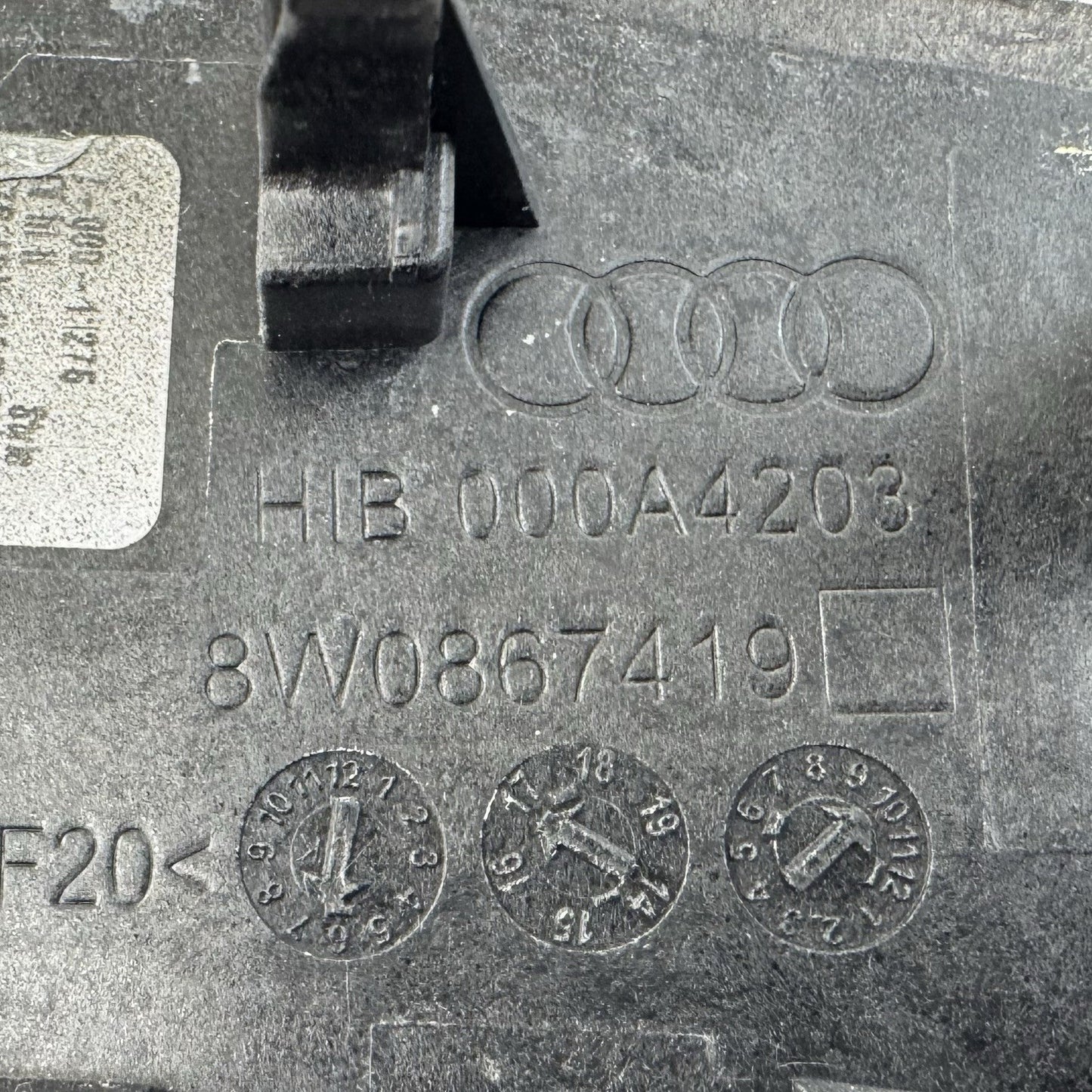 18-25 Audi S5 Sportback Driver Left Rear Interior Door Trim Carbon Fiber OEM