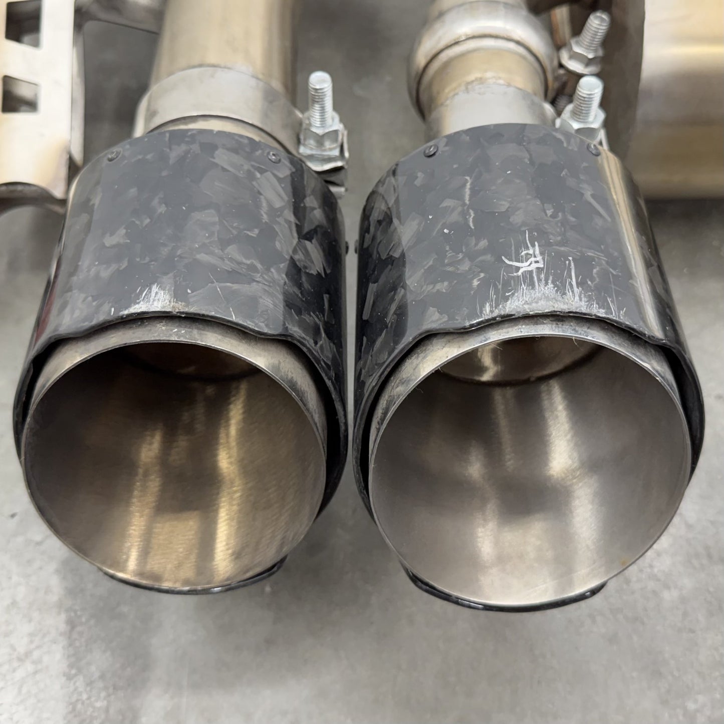 BMW M3 M4 G80 G82 Yonristic Vanta Edition Valved Catback Exhaust Carbon Tips