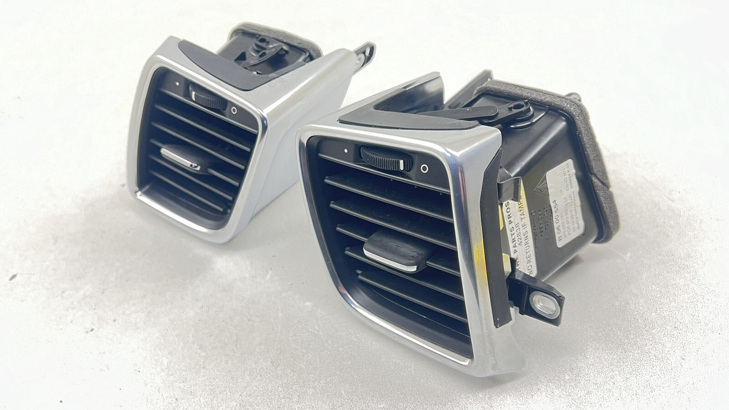 10-16 PORSCHE PANAMERA FRONT LEFT AND RIGHT DASH AIR VENT GRILL TRIM SET OEM