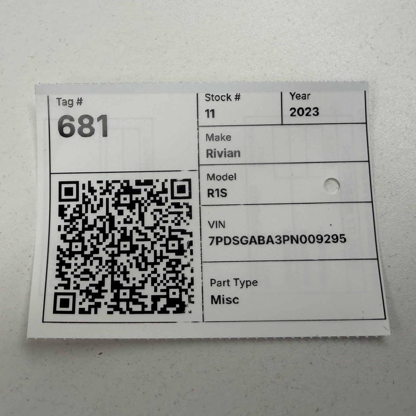 2022-2024 Rivian R1S R1T Center Console Lower Storage Insert Rubber Mat OEM