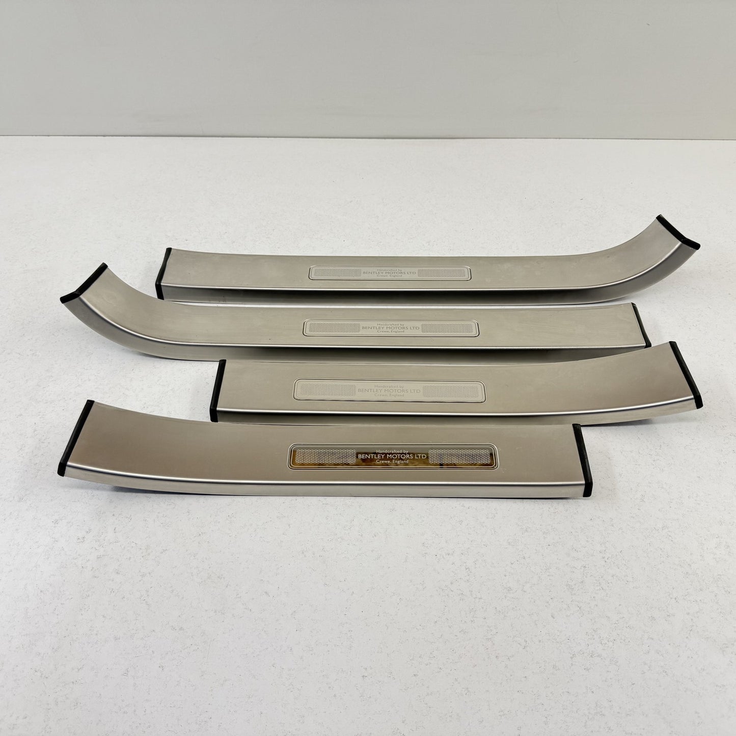 2014-2018 Bentley Flying Spur Door Sill Scuff Kick Plate Set Front & Rear OEM