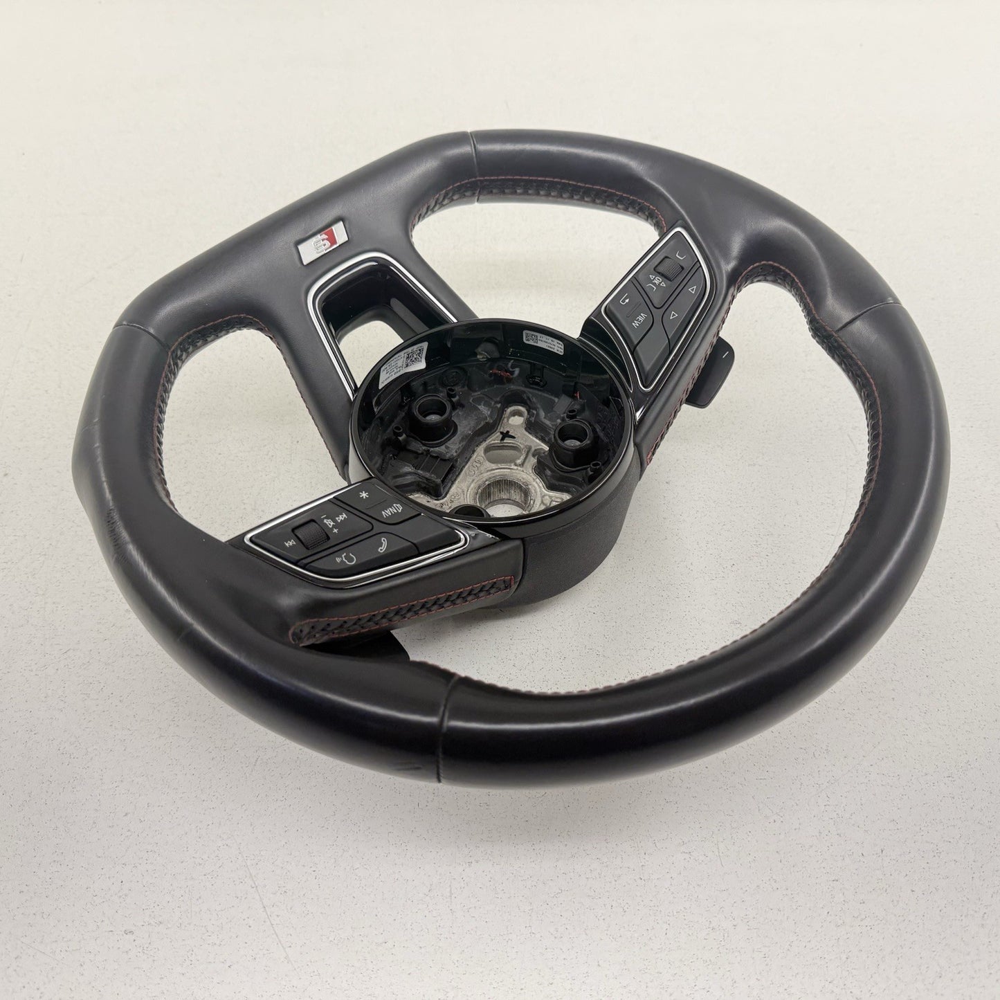 18-19 Audi A4 S4 A5 S5 Flat Bottom Steering Wheel W/ Paddle Shifters Black OEM