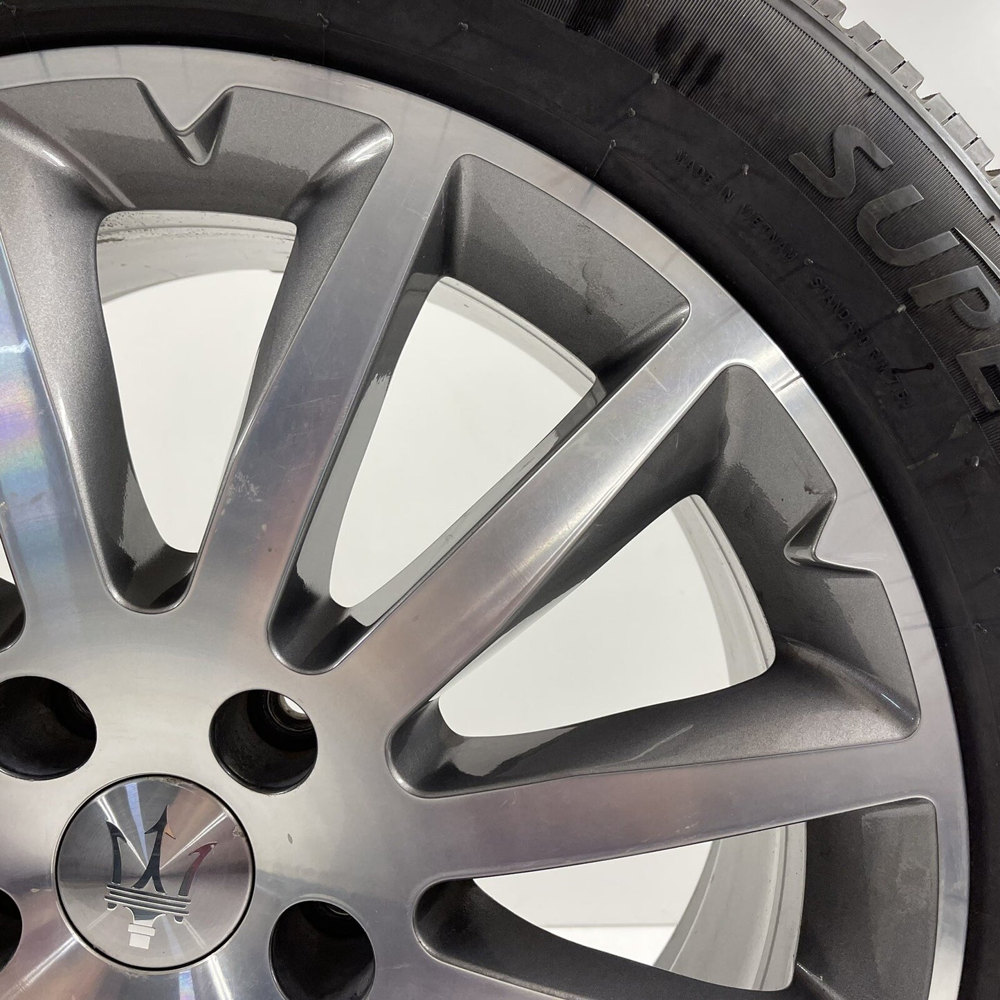 14-22 MASERATI GHIBLI FRONT WHEEL RIM W/ TIRE 18x7.5 +43 OFFSET 670011872 OEM