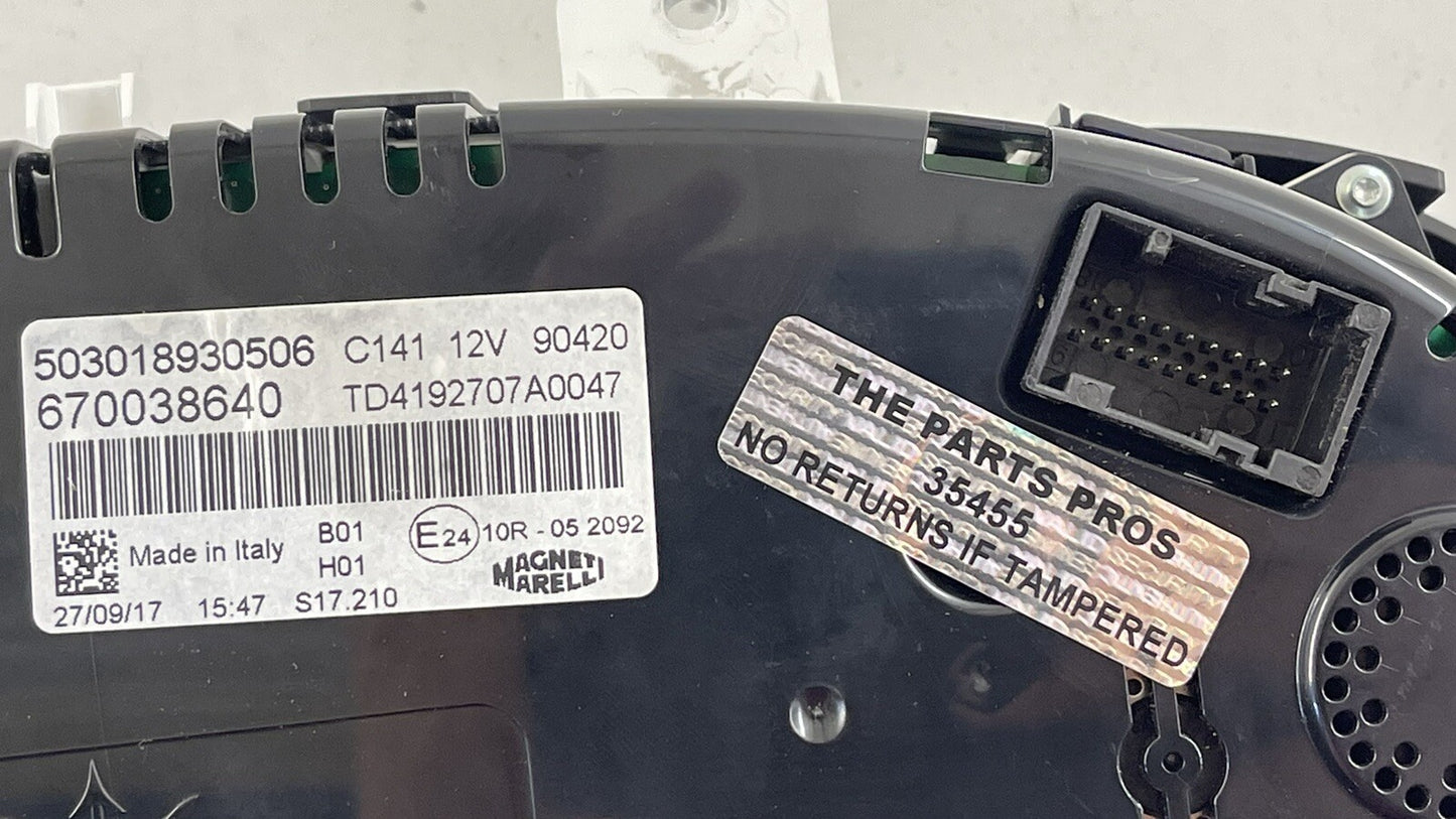 2018 MASERATI QUATTROPORTE SPEEDOMETER INSTRUMENT GAUGE CLUSTER 36K MILES OEM