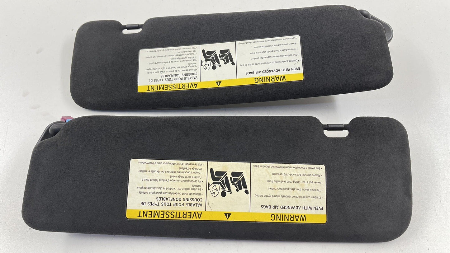12-19 BMW M6 LEFT & RIGHT FRONT SUNVISOR SUN VISOR SHADE BLACK PAIR OEM