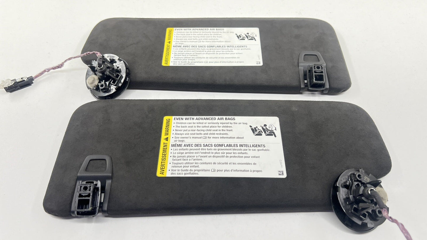 22-24 CADILLAC CT4 V BLACKWING LEFT & RIGHT SUNVISOR SUN VISOR PAIR SUEDE OEM