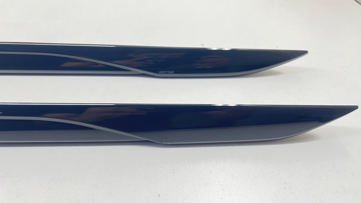 18-24 AUDI A4 S-LINE LEFT AND RIGHT SIDE SKIRT ROCKER PANEL EXTENSION PAIR OEM