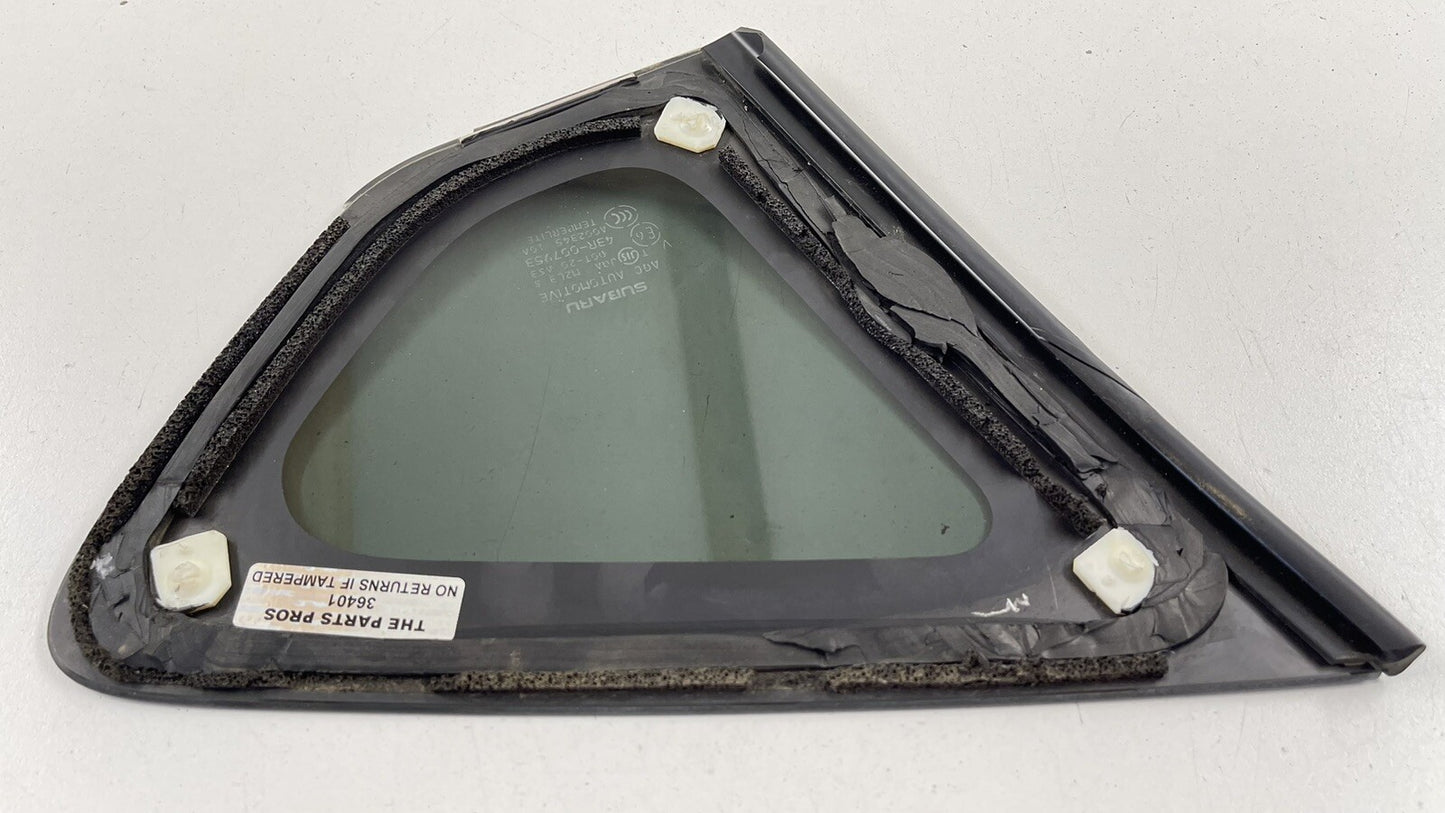 18-23 SUBARU CROSSTREK PASSENGER RIGHT REAR QUARTER PANEL GLASS 43R-007953 OEM