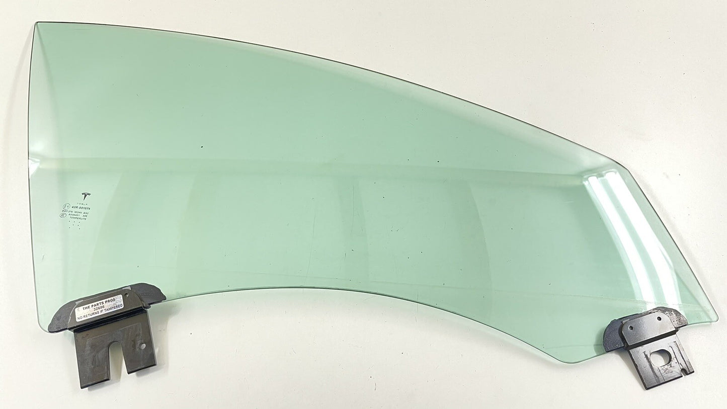 12-20 TESLA MODEL S PASSENGER RIGHT FRONT DOOR GLASS WINDOW 43R-001074 OEM